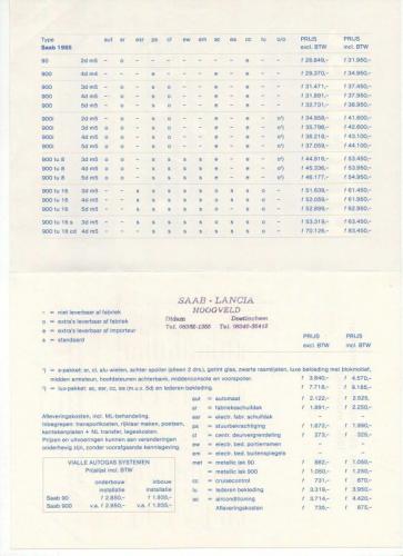 Nieuwprijzen MY85 - September 1984 02