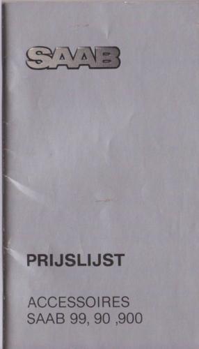 MY85 - Prijslijst accesoires