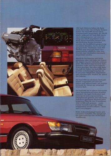 MY86 - Duitstalige Folder Saab 90-900-9000 09