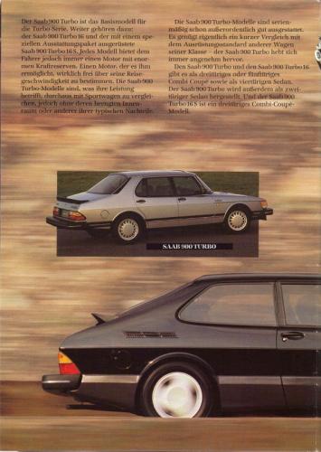 MY86 - Duitstalige Folder Saab 90-900-9000 10