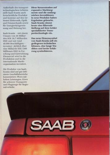 MY86 - Duitstalige Folder Saab 90-900-9000 15