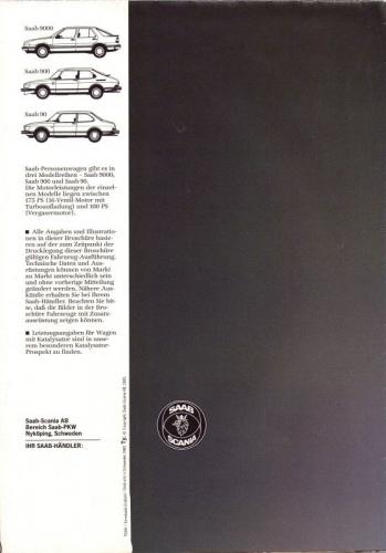 MY86 - Duitstalige Folder Saab 90-900-9000 16