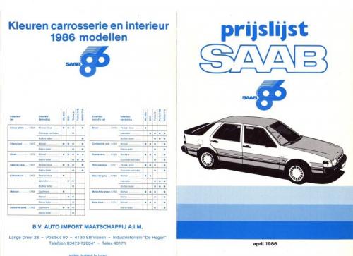 MY86 - Prijslijst april 1986