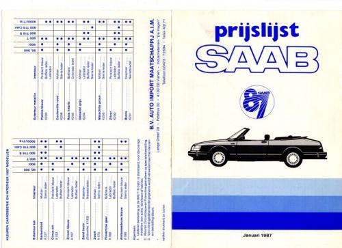 MY87 - Prijslijst januari 1987