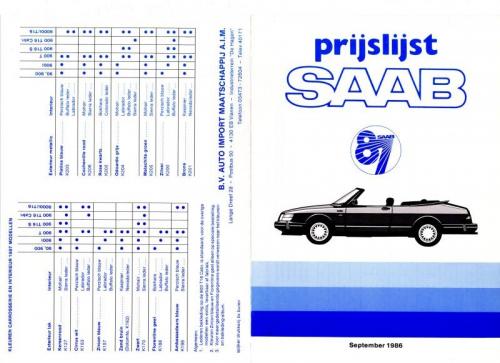 MY87 - Prijslijst september 1986