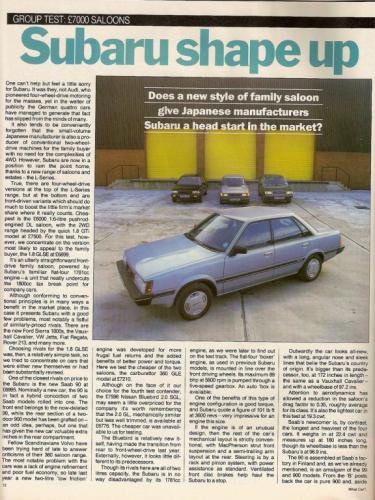 Pers over de Saab 90 - What Car Saloontest 1985